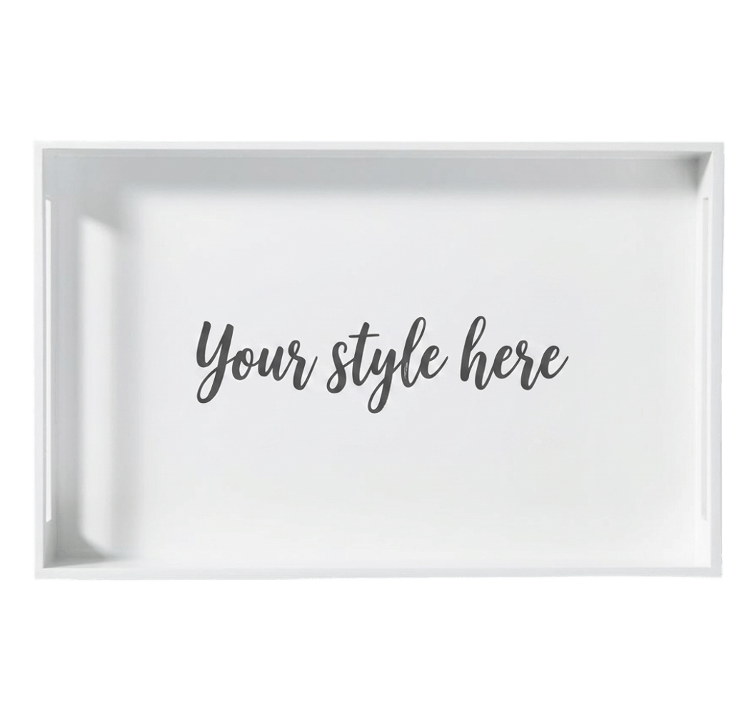 Custom engraved wooden serving tray from HandiPassion