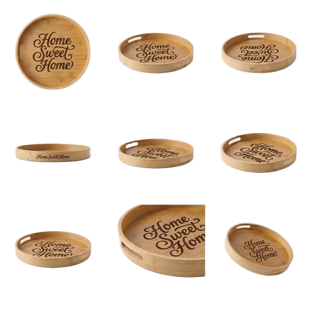 Custom wood serving piece for gifting