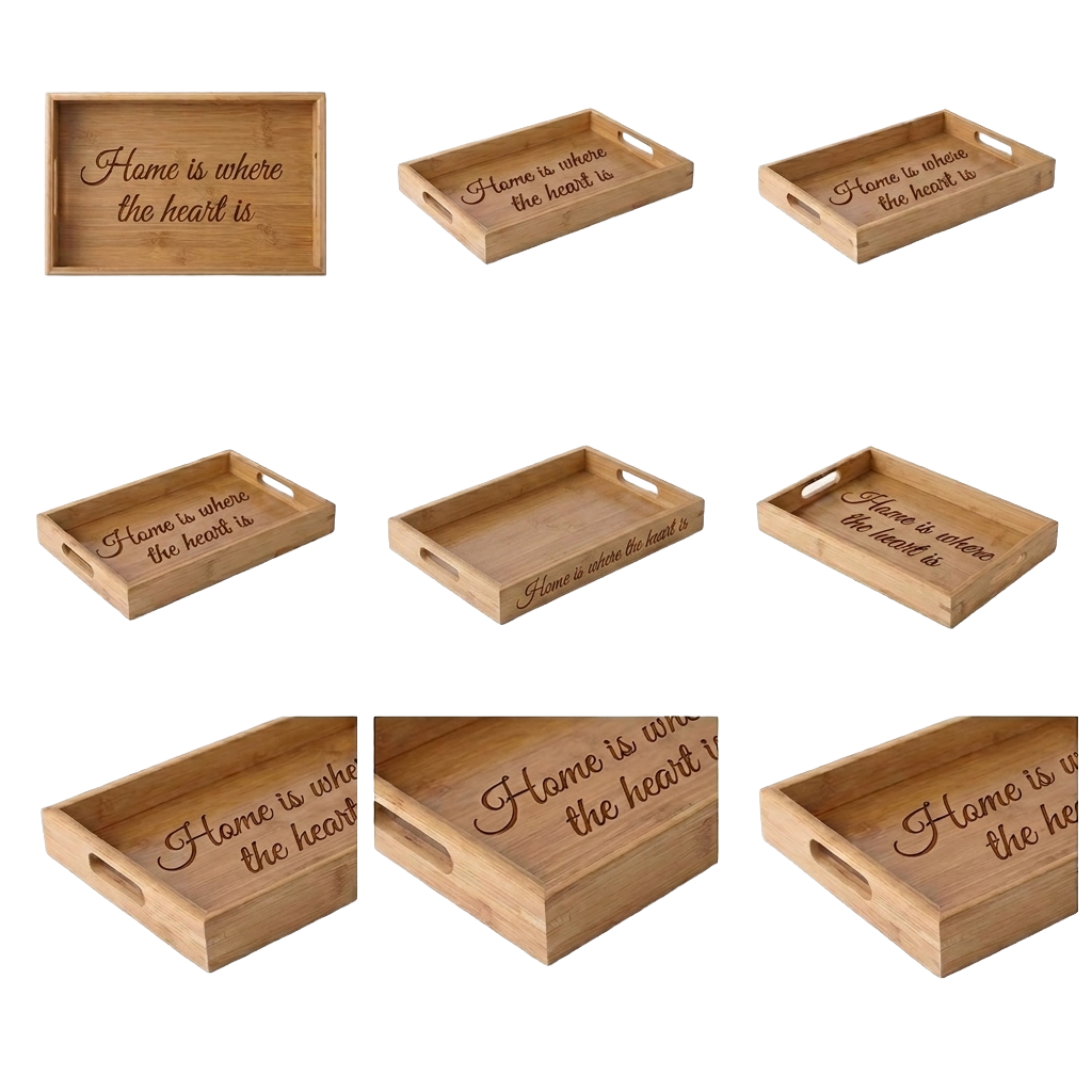 Branded handcrafted tray for retail gifting